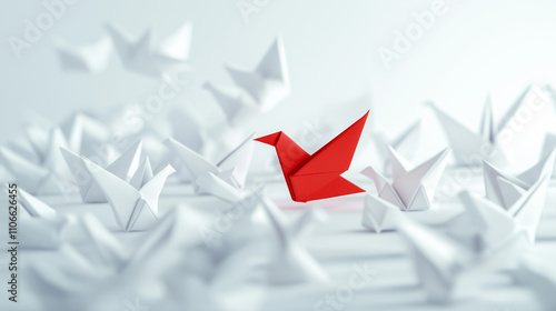 Colorful origami birds displayed on a white background, showcasing craftsmanship and creativity in paper art.