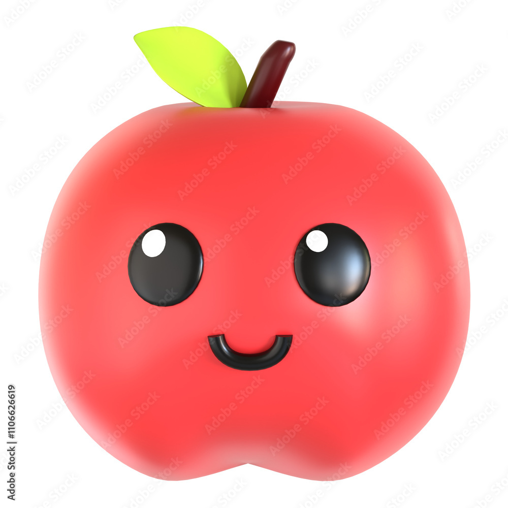 Obraz premium apple fruit 3d icon illustration