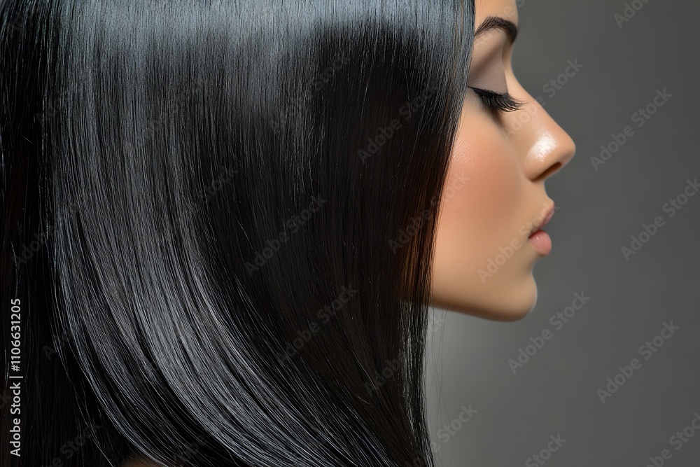 Naklejka premium Hair style, color, shampoo model, Generative AI