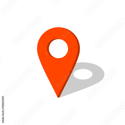 Bright location. Sunny area icon. Sumner pin location marker