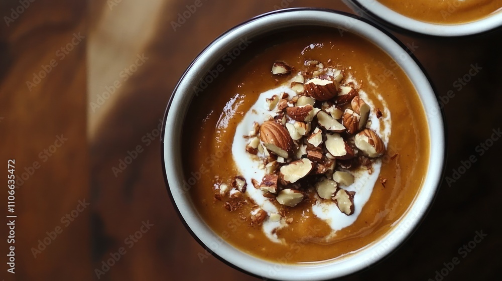 Ginger-infused pear soup with a swirl of yogurt and toasted hazelnuts Ginger-infused pear soup with a swirl of yogurt and toasted hazelnuts