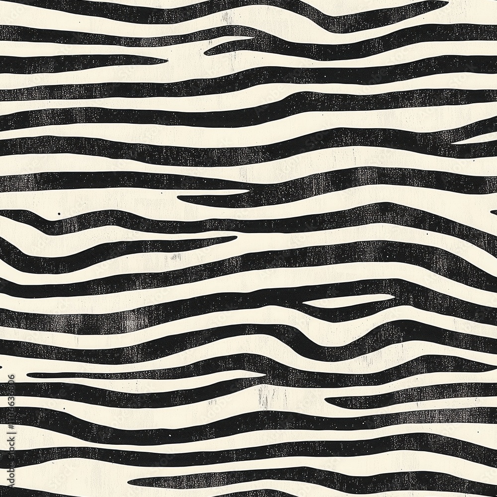 Seamless pattern featuring hand-drawn uneven black and white stripes for a textured effect Seamless pattern featuring hand-drawn uneven black and white stripes for a textured effect