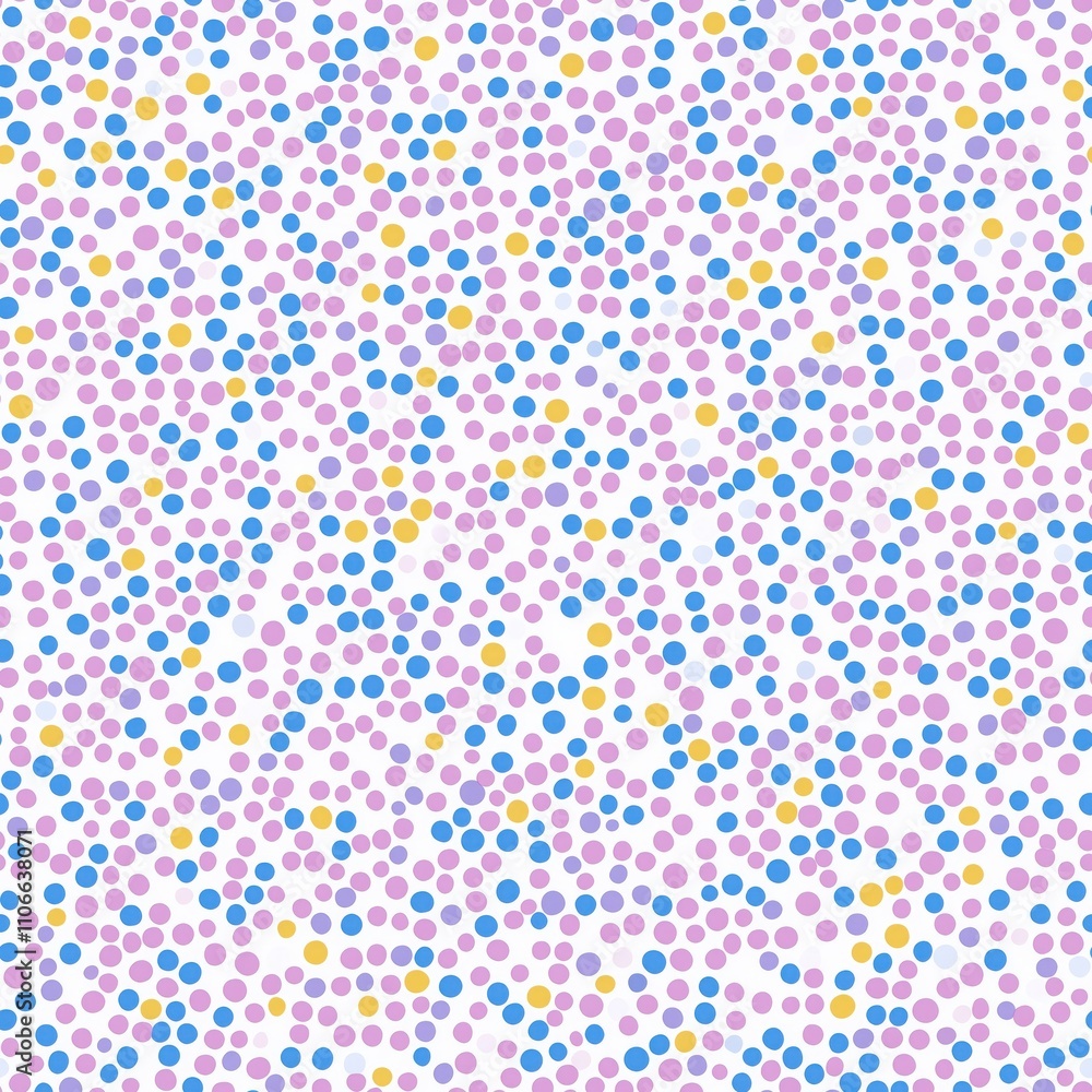 Seamless pattern featuring tiny pastel polka dots in soft, overlapping layers Seamless pattern featuring tiny pastel polka dots in soft, overlapping layers
