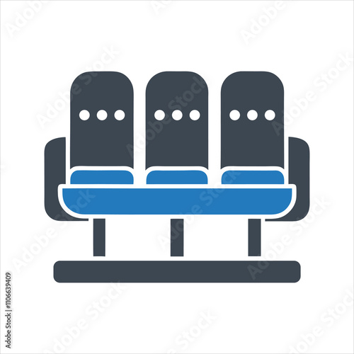 Priority seat icon. Priority seating area icon