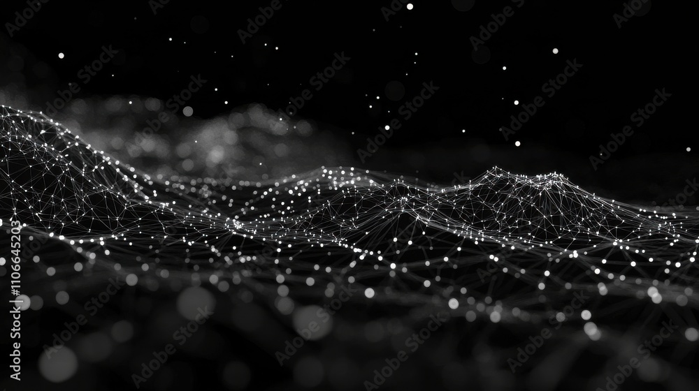 Science and technology theme illustrated by luminous elements. Science and technology theme illustrated by luminous elements.