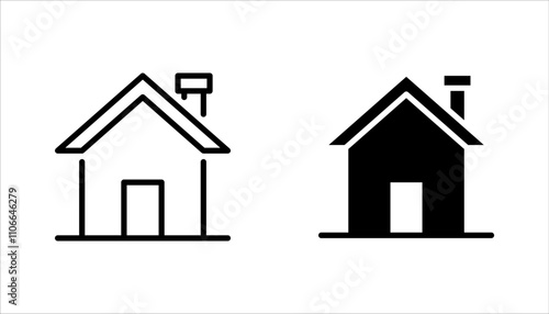 Web home icon set for apps and websites. Collection home icons. vector illustration on white background