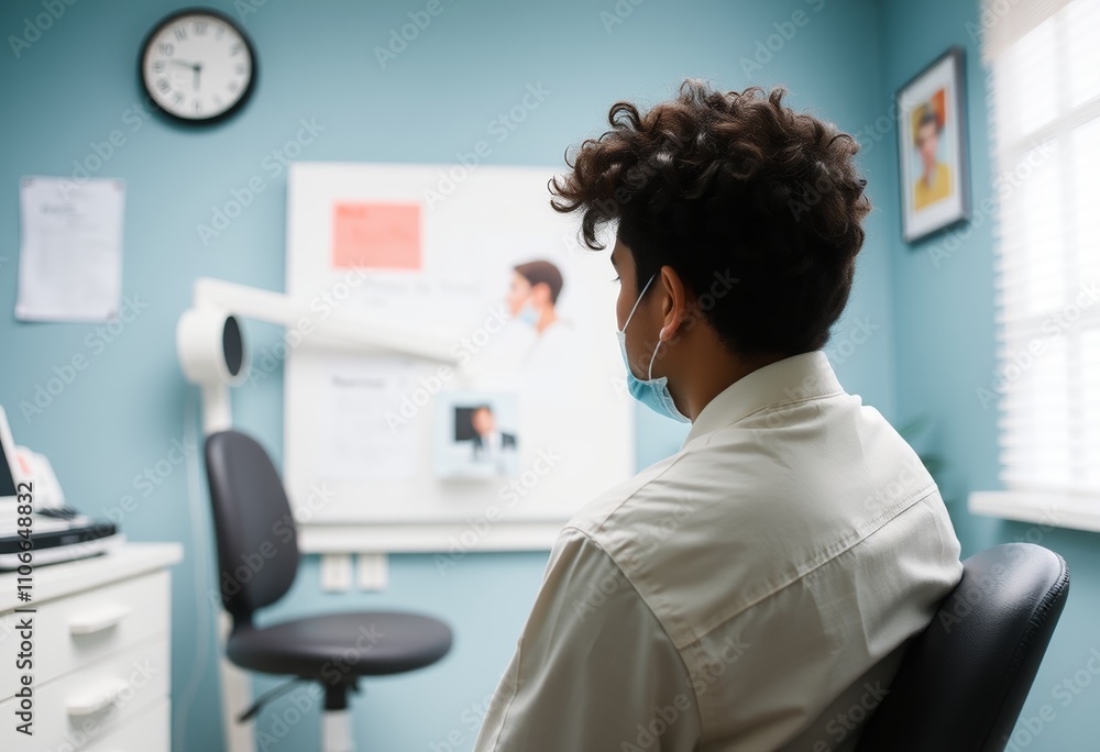 Portrait photo of a person in a psychiatrist's room Portrait photo of a person in a psychiatrist's room