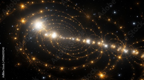 Wallpaper Mural A mesmerizing depiction of spiraling stars in a cosmic landscape. Torontodigital.ca