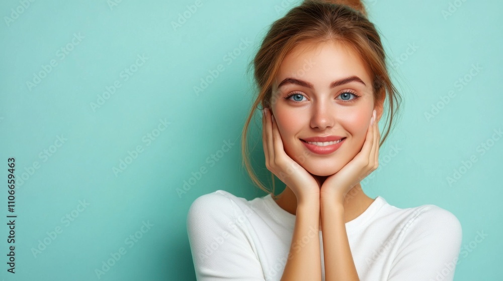 Smiling Young Woman with Bright Background Smiling Young Woman with Bright Background