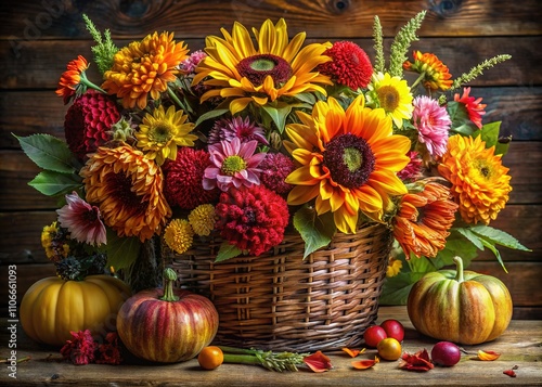 Autumn Floral Still Life - AI Photorealistic Art