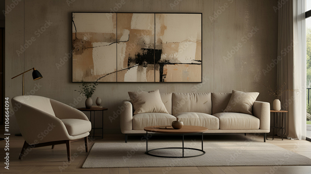 Fototapeta premium living room with fireplace