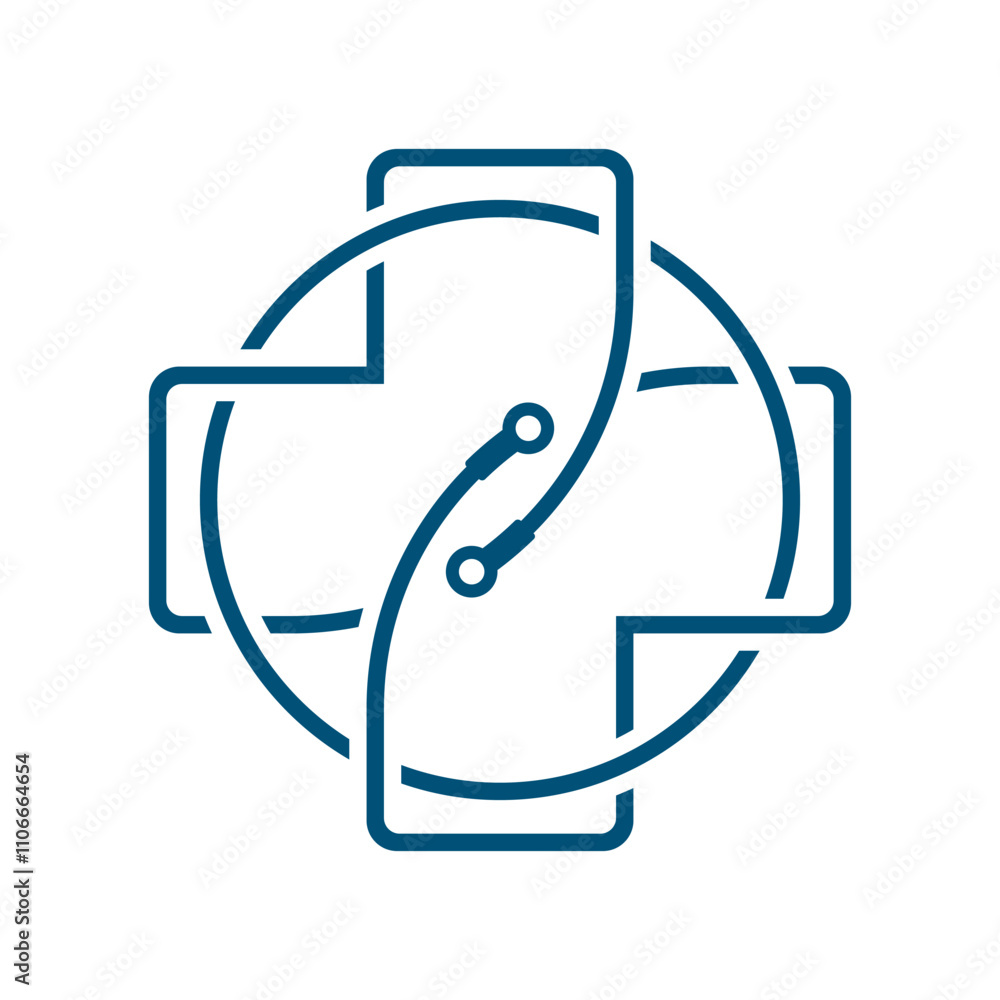 Medical tech logo template icon design Medical tech logo template icon design