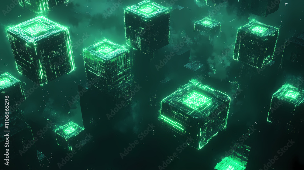 Fototapeta premium Future digital cube