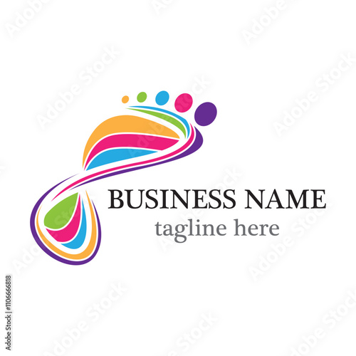 Foot logo template vector icon design