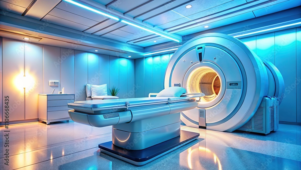 Modern MRI Scan Room - High-Tech Medical Imaging Modern MRI Scan Room - High-Tech Medical Imaging