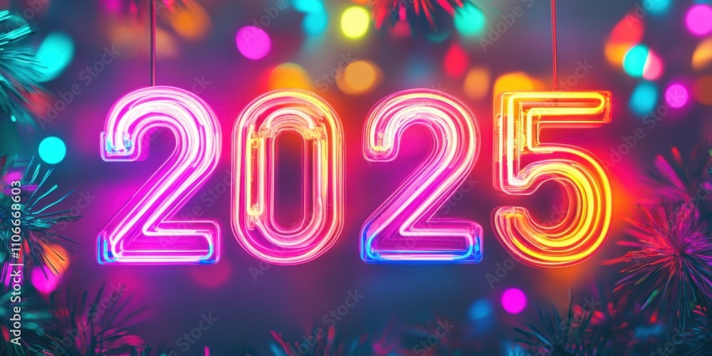 Happy New Year text And background. Happy New Year text And background.
