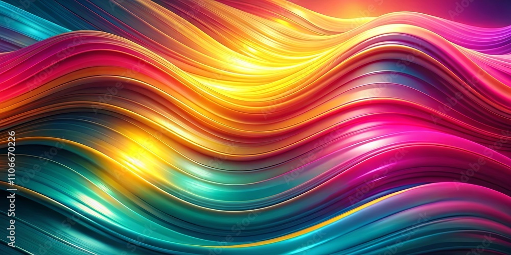 Abstract Swirling Lines of Vivid Hues, Intertwined in a Dance of Light and Color Abstract Swirling Lines of Vivid Hues, Intertwined in a Dance of Light and Color