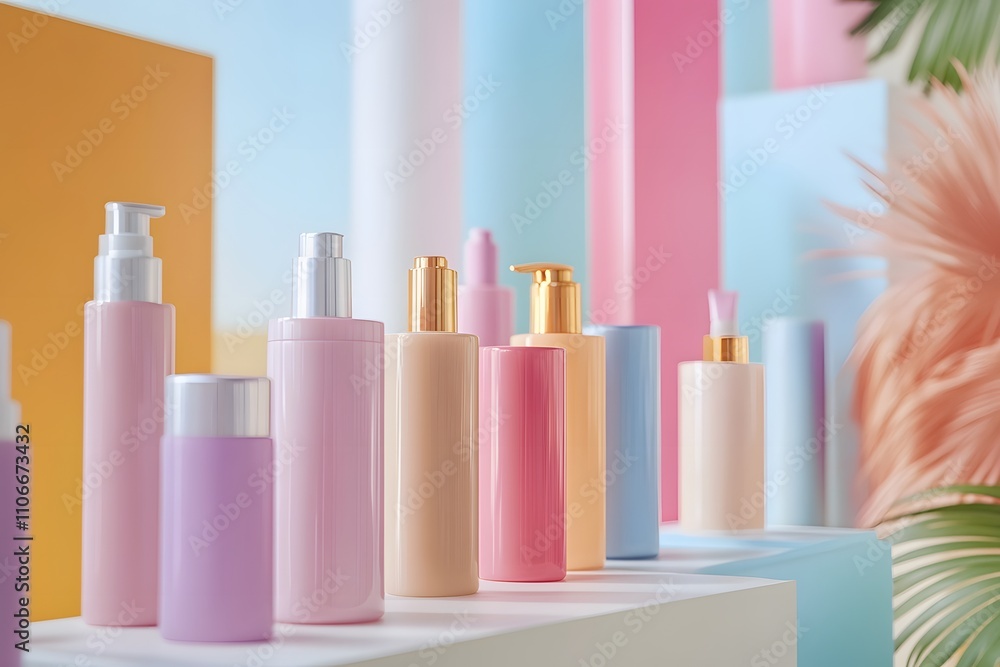 Shampoo, Cosmetics, Oil,Facial foam cleansing, Mock-up Products, Generative AI Shampoo, Cosmetics, Oil,Facial foam cleansing, Mock-up Products, Generative AI