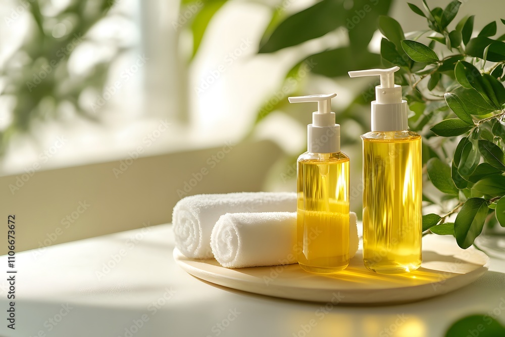Shampoo, Cosmetics, Oil,Facial foam cleansing, Mock-up Products, Generative AI Shampoo, Cosmetics, Oil,Facial foam cleansing, Mock-up Products, Generative AI