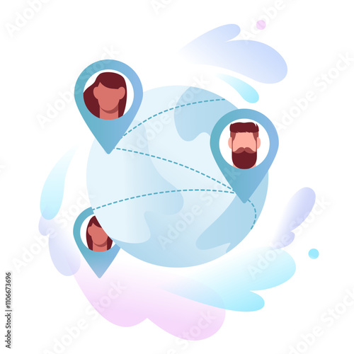 Global outsourcing with workers from around the world