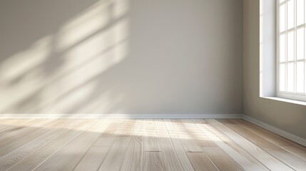 Minimalist Pastel gray pale light grey empty room interior wall background blank backdrop with window light shadows online presentations webinars virtual meetings teams video call desktop wallpaper