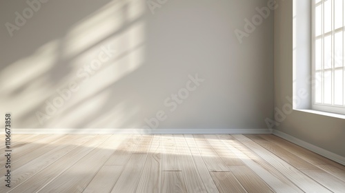 Minimalist Pastel gray pale light grey empty room interior wall background blank backdrop with window light shadows online presentations webinars virtual meetings teams video call desktop wallpaper