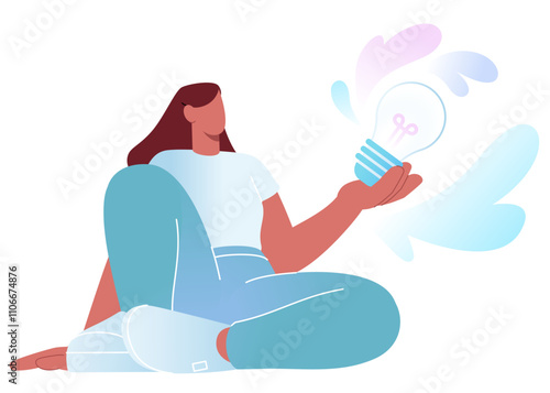 Woman having a creative idea