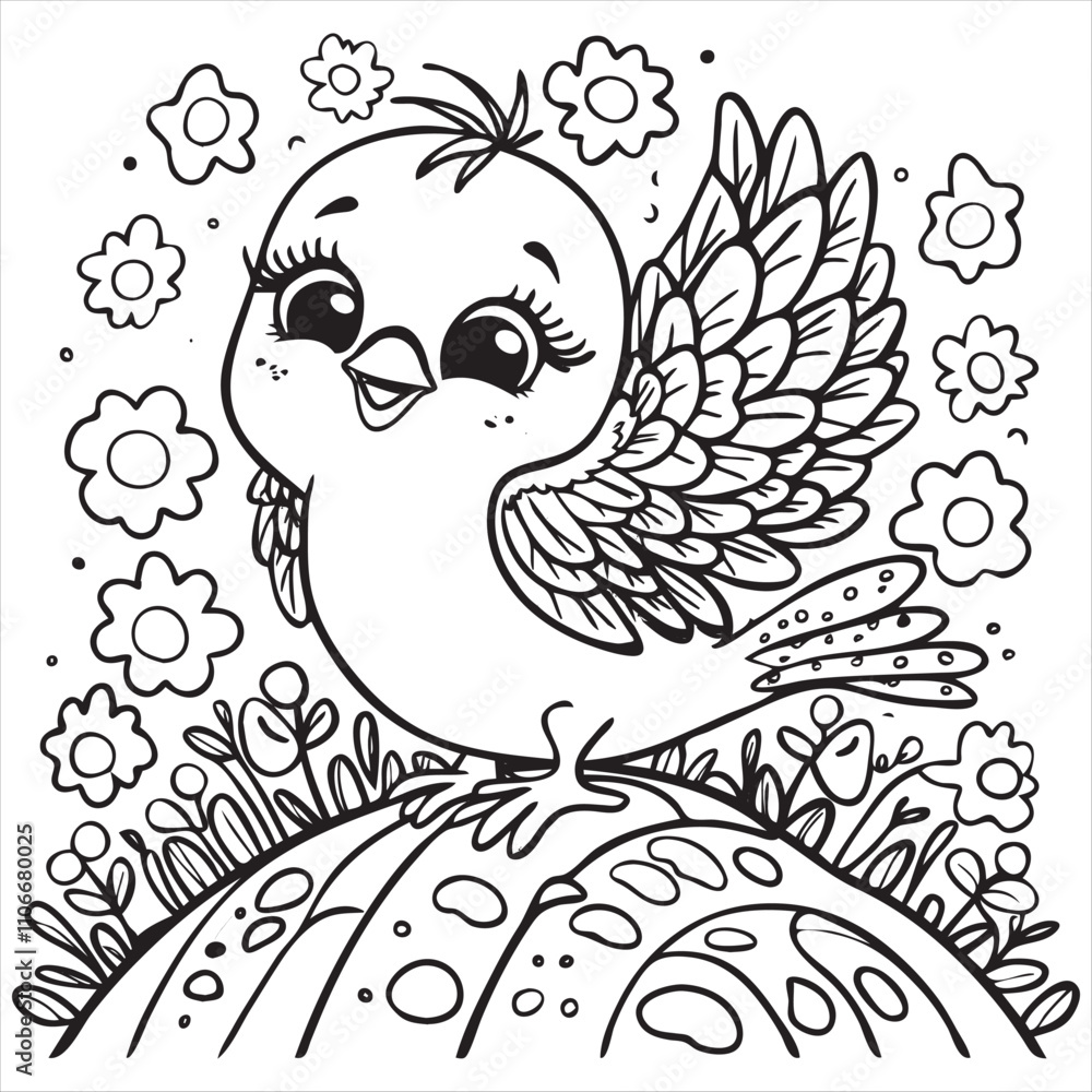Fototapeta premium illustration of a bird