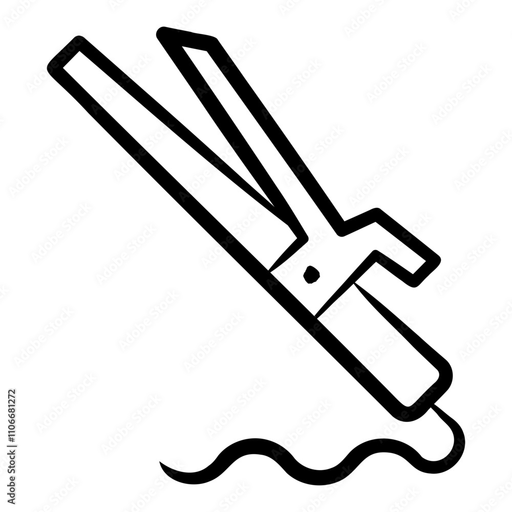 Curling Iron Icon Curling Iron Icon