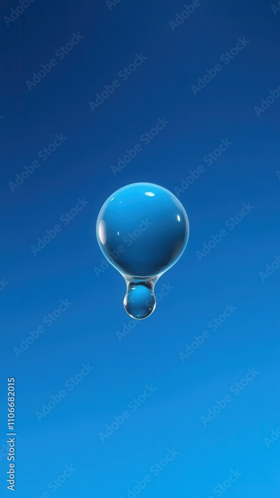 A cluster of small water drops condensed together, forming a larger drop, vector realistic, tiny droplets A cluster of small water drops condensed together, forming a larger drop, vector realistic, tiny droplets