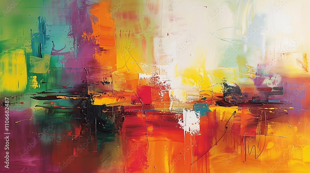 Vibrant Abstract painting full of bold colors and dynamic brushstrokes. It evokes feelings of energy and passion. Vibrant Abstract painting full of bold colors and dynamic brushstrokes. It evokes feelings of energy and passion.