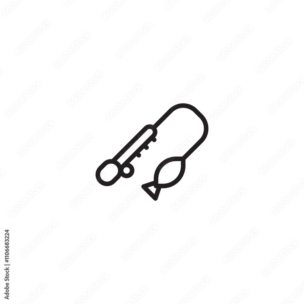 Fishing and fish icon. Fishing area sign vector. Water safety symbol icon. Editable icon. Fishing and fish icon. Fishing area sign vector. Water safety symbol icon. Editable icon.