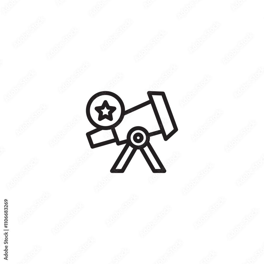 Future look icon, vision spyglass opportunity, flat symbol on transparent background. Editable icon. Future look icon, vision spyglass opportunity, flat symbol on transparent background. Editable icon.