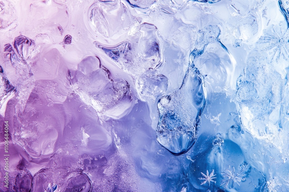 Abstract Ice Texture With Purple And Blue Hues Abstract Ice Texture With Purple And Blue Hues