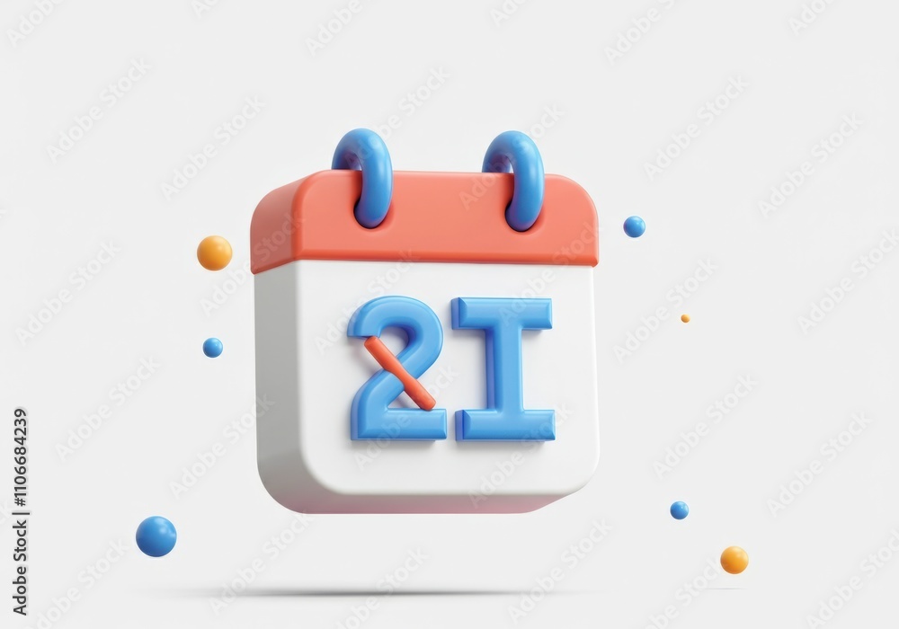 3D Render of a Calendar Icon with Canceled Date 3D Render of a Calendar Icon with Canceled Date