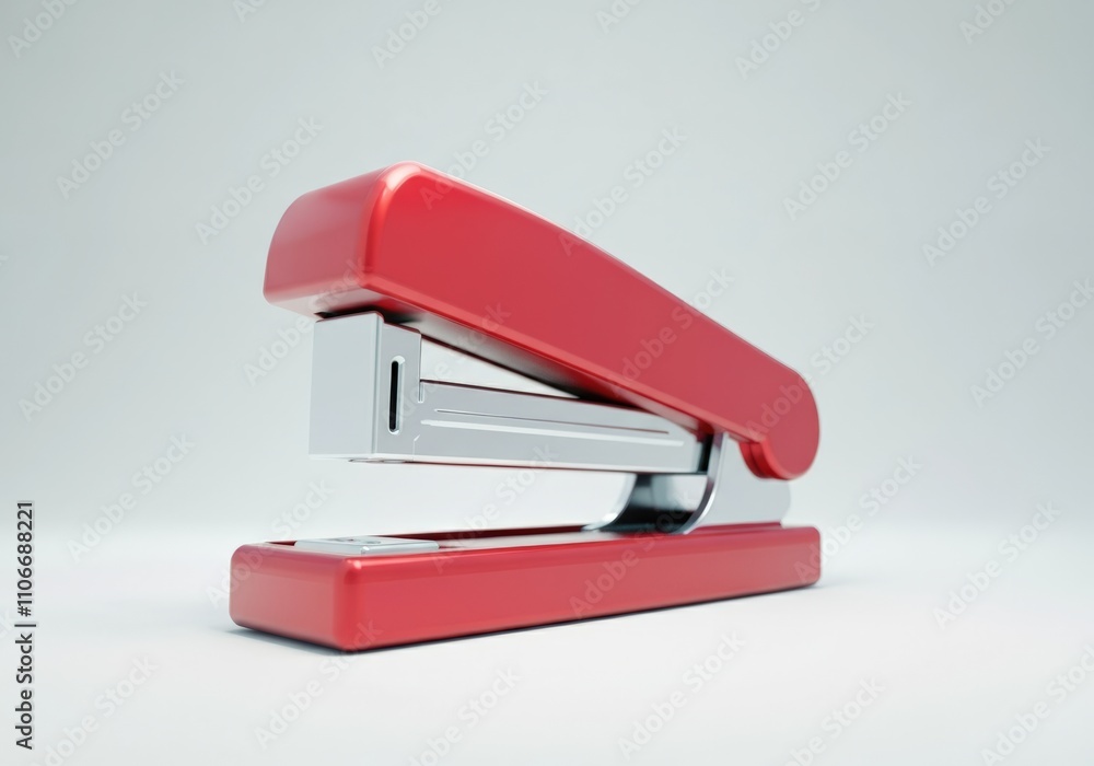 Red Stapler on White Background Red Stapler on White Background