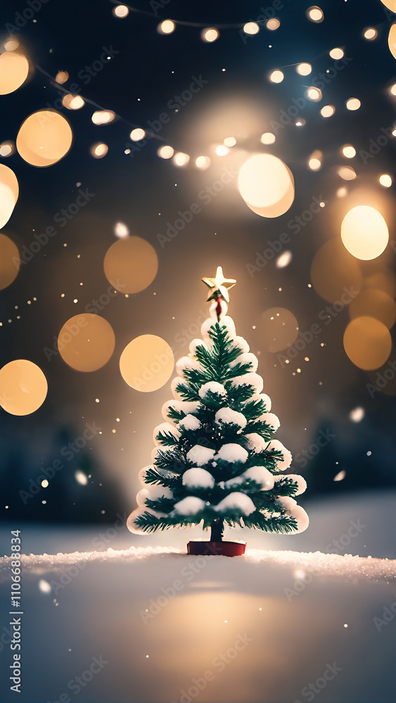 christmas tree in the night