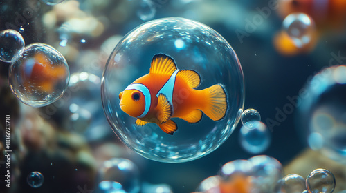 Obraz na płótnie fish in bubbles