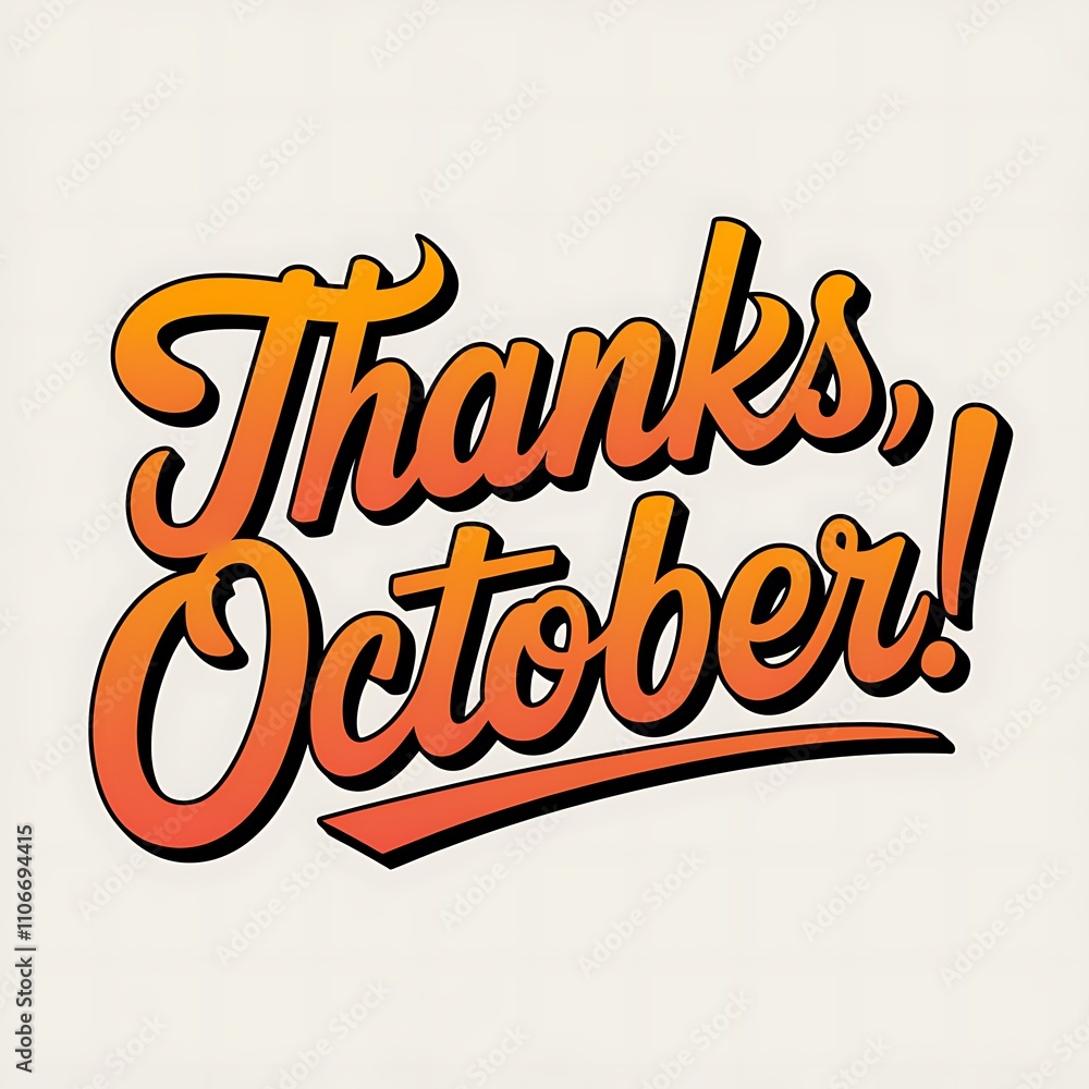Thanks October A Handwritten Autumnal Greeting Thanks October A Handwritten Autumnal Greeting