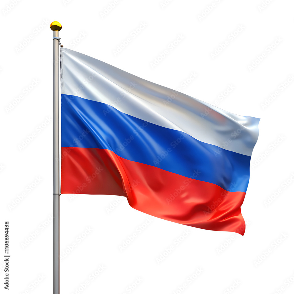Russia Flag, isolated on a transparent background Russia Flag, isolated on a transparent background