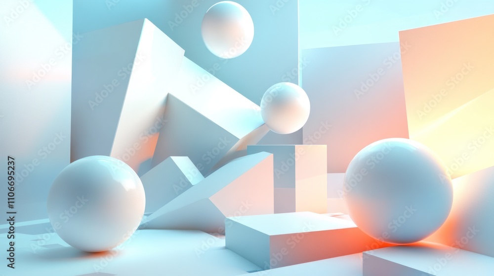 Abstract 3D Geometric Shapes with Spheres Abstract 3D Geometric Shapes with Spheres
