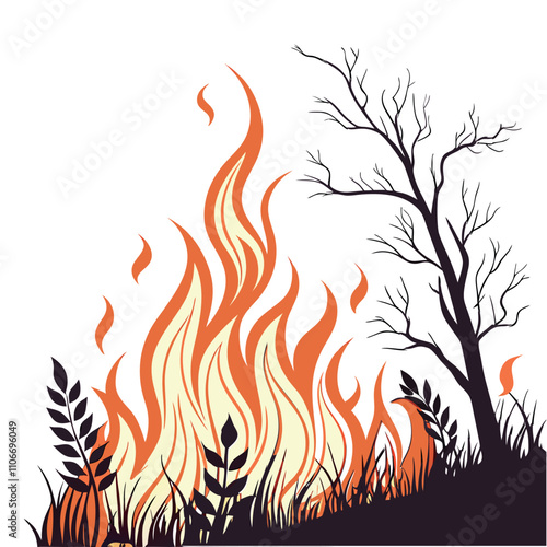 Fire background and flames effect. Sparks are realistic. Isolated. Light. Heat transparent background. Bonfire with wood chips. Glow and clouds. The Coal Effect. Particle. Cinder and embers. Campfire.