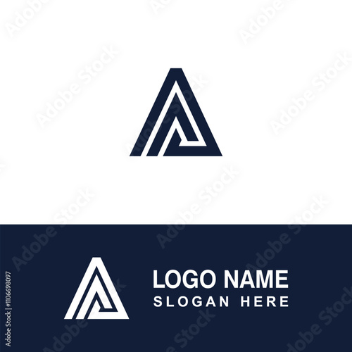 Custom logo template with A shape.