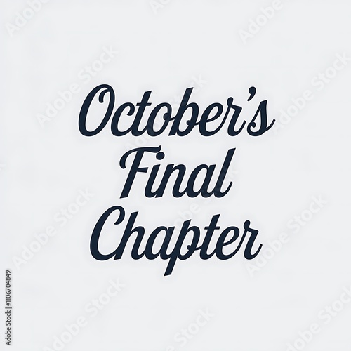 Octobers Final Chapter A Textual Image