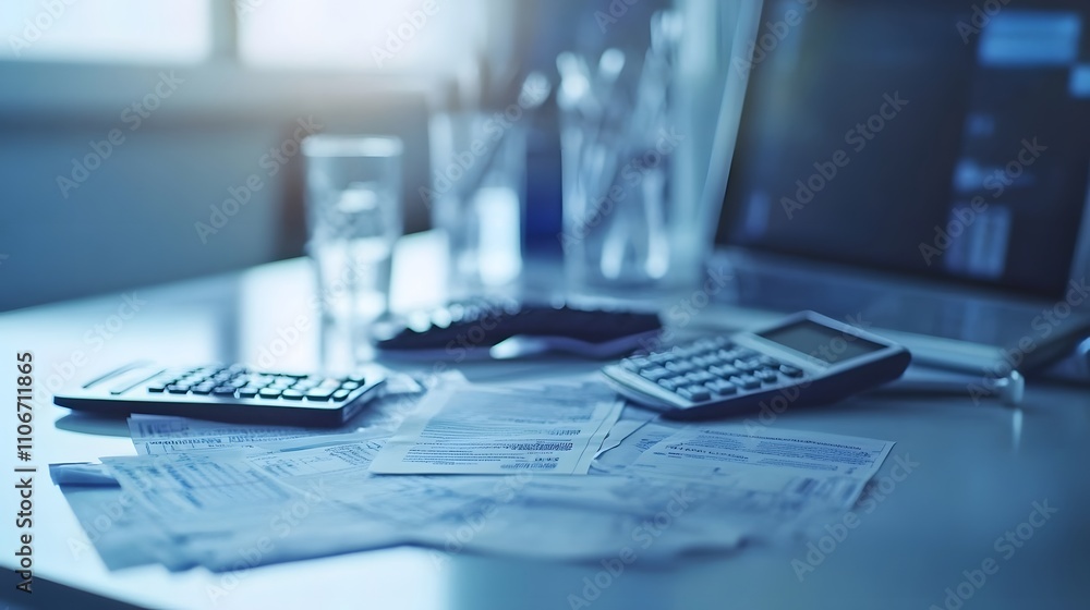 Medical bills scattered across a desk, symbolizing the financial burden and stress of healthcare costs, highlighting the need for affordable and accessible medical care for all. Medical bills scattered across a desk, symbolizing the financial burden and stress of healthcare costs, highlighting the need for affordable and accessible medical care for all.