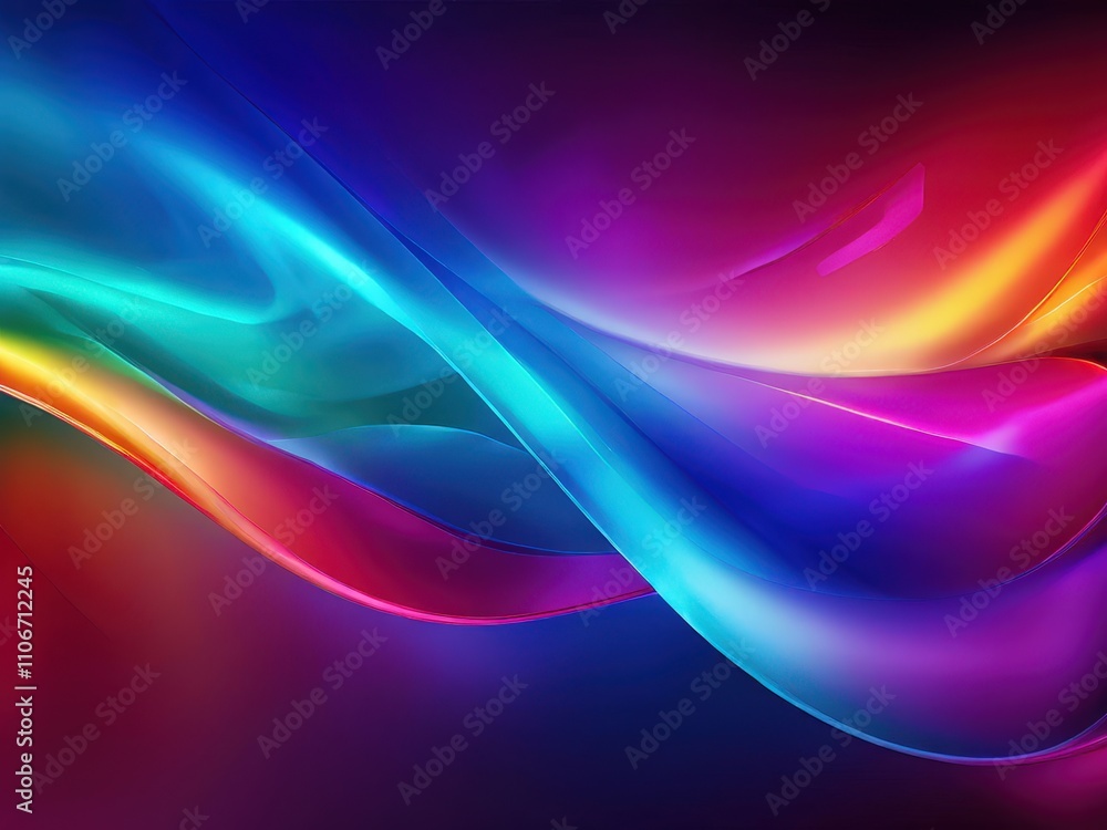 Fototapeta premium the AI Image Generator, Abstract Colorful Waves in Gradient Spectrum