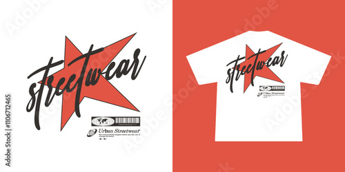 Futuristic streetwear Poster With Aesthetic Graphic Design for T shirt Street Wear and Urban Style	