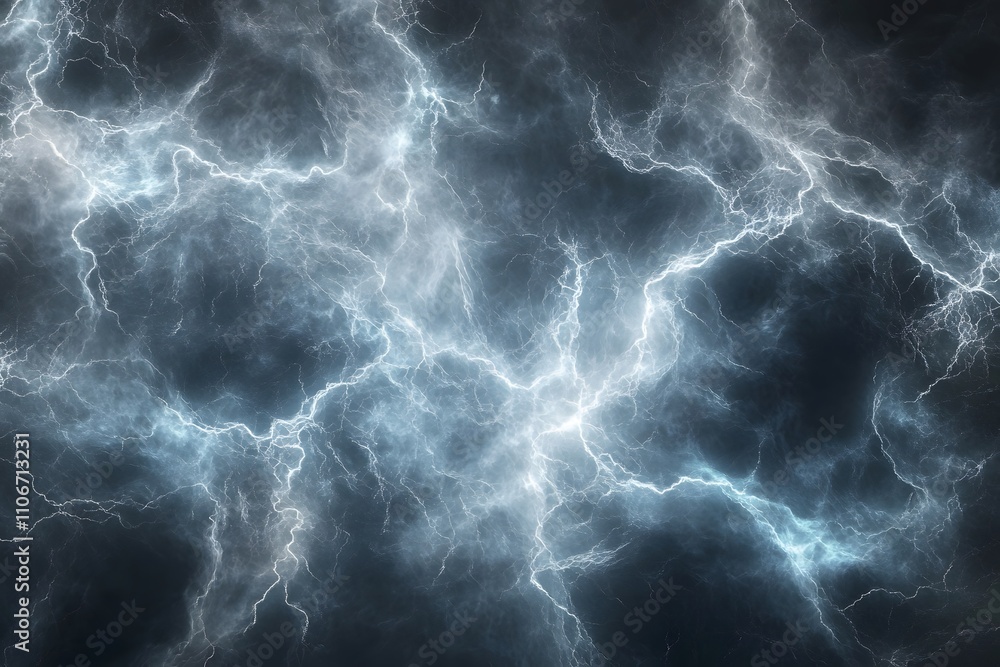 A dramatic depiction of lightning bolts against a dark, cloudy background. A dramatic depiction of lightning bolts against a dark, cloudy background.