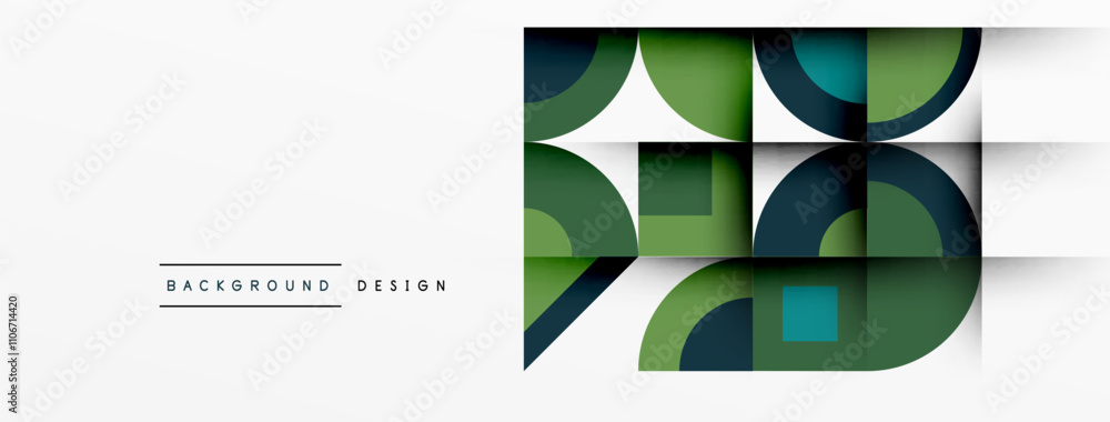 Naklejka premium Modern geometrical abstract background - circles. Business or technology presentation design