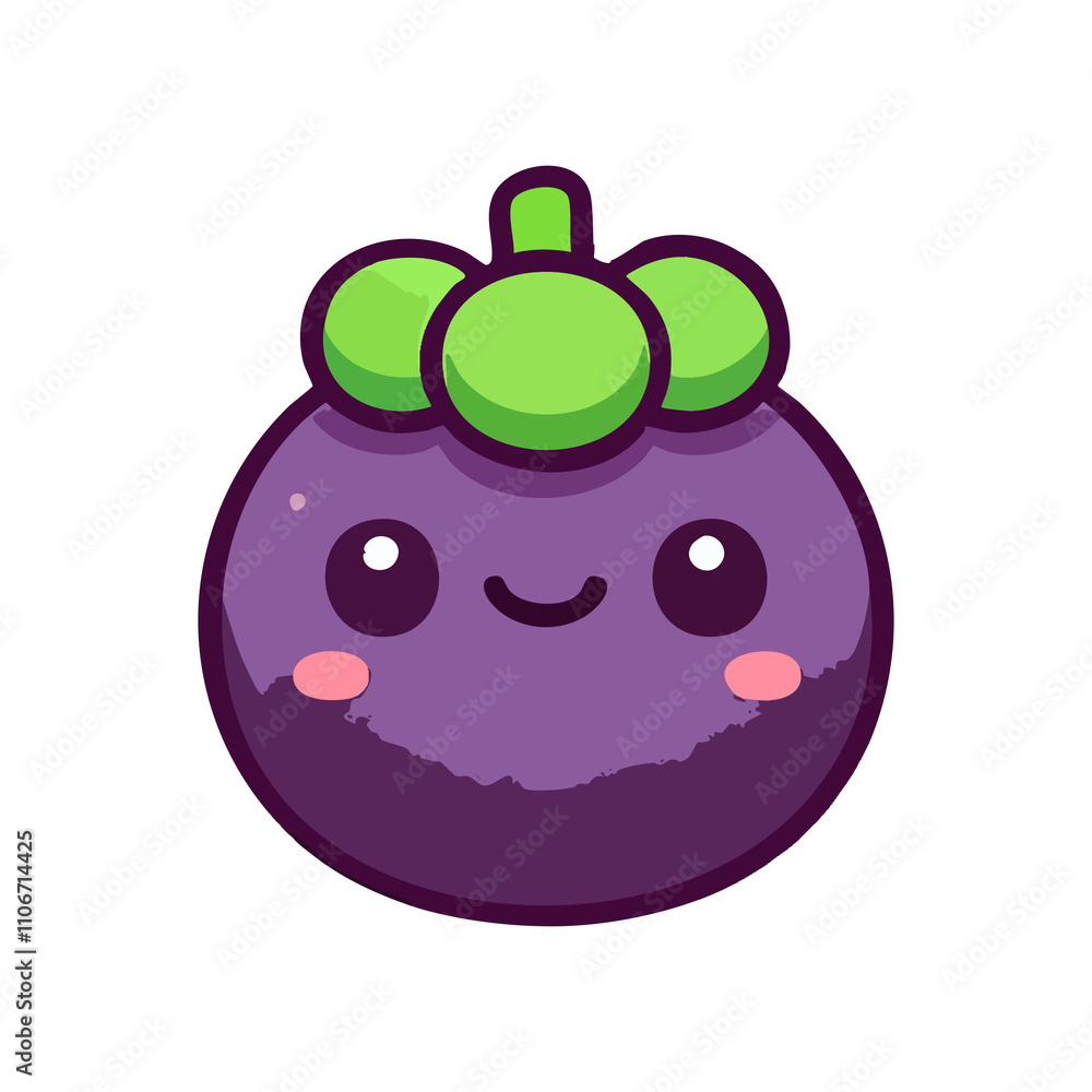 cute cartoon charcter mangosteen cute cartoon charcter mangosteen